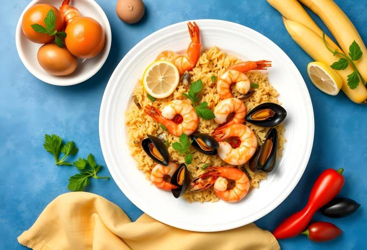 Spanish Paella with Shrimps, Clams, and Mussels A Classic Seafood Recipe