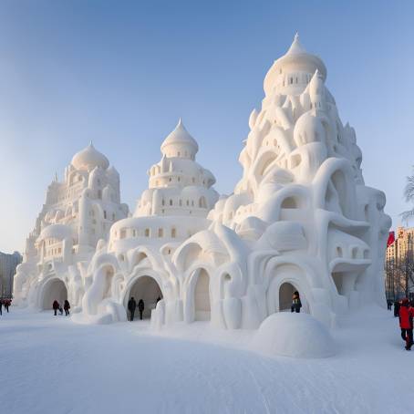 Spectacular Snow Sculptures at Harbins 30th International Snow Festival  Heilongjiang January 201