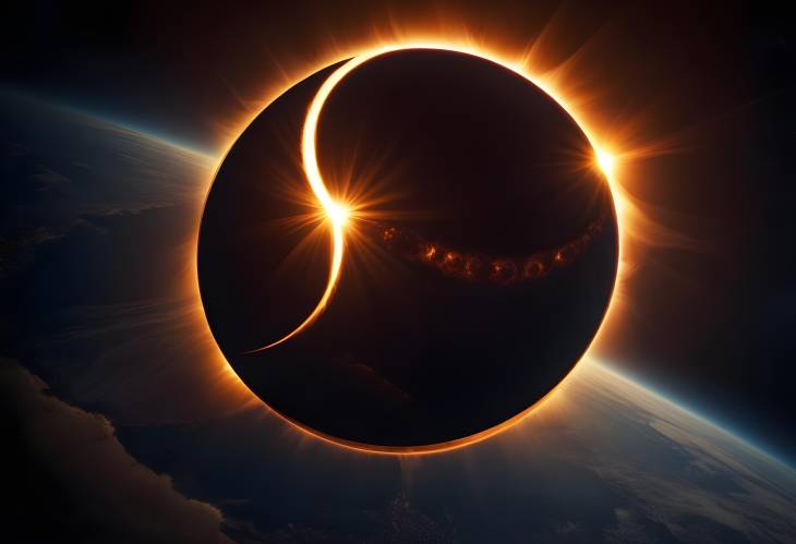 Spectacular Solar Eclipse Casting Shadows Over Planet Earth