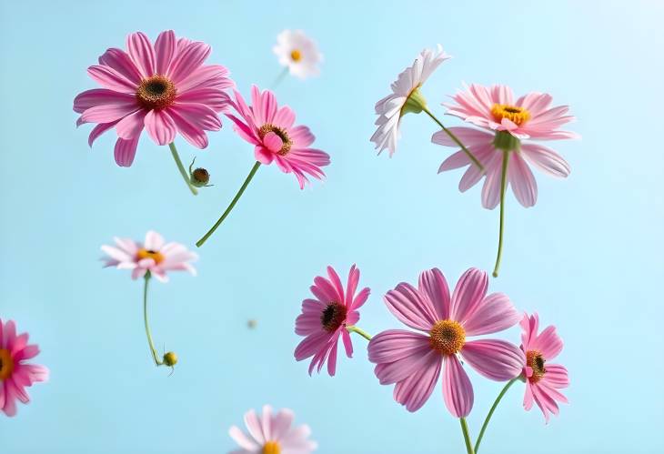 Spring Blooms Levitate in a Colorful Display