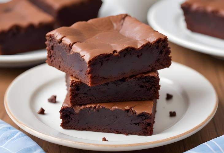 Stacked GlutenFree Brownies Perfectly Baked for a Rich Chocolate Experience