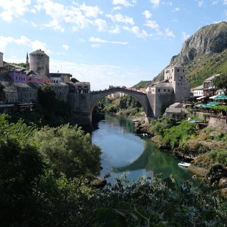 Stari Most Bridge Historical Old Bridge in Mostar, Bosnia