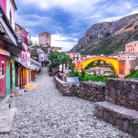 Stari Most Old Bridge in Mostar, Bosnia and Herzegovina