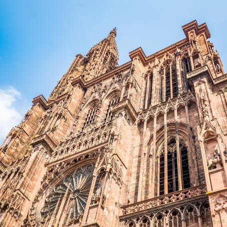 Strasbourg Cathedral Entrance View, Europe