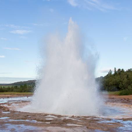 Strokkur Geysir Iceland Fiery Display