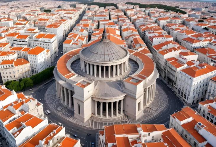 Stunning Aerial View of Lisbons National Pantheon A Landmark in Portugal