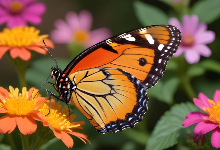 Stunning Close Up of a Butterfly on a Flower Showcasing Its Delicate Wings and Vivid Colors