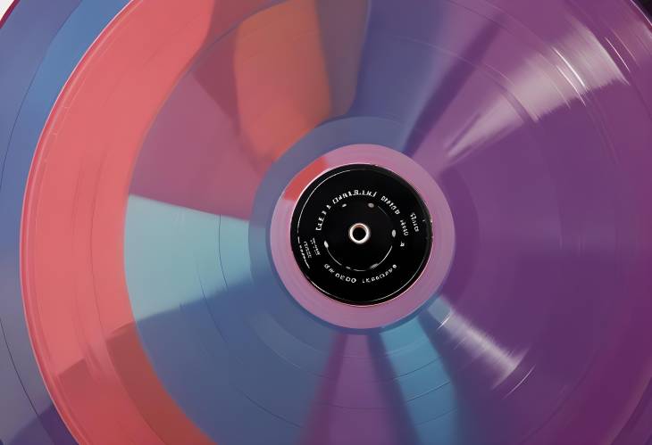 Stunning Close Up of a Colored Vinyl Record Details Matter