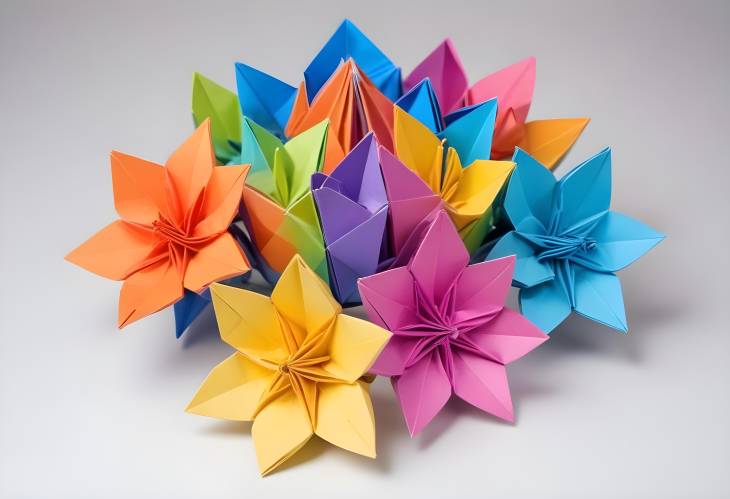 Stunning Kusudama Colorful Origami Rainbow Flower Bouquet