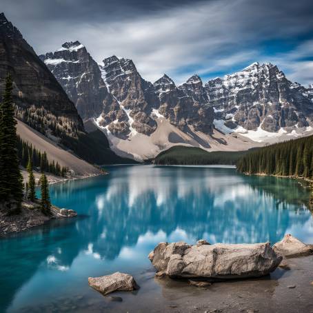 Stunning Moraine Lake in Banff National Park A Majestic Natural Beauty in Canadas Rockies