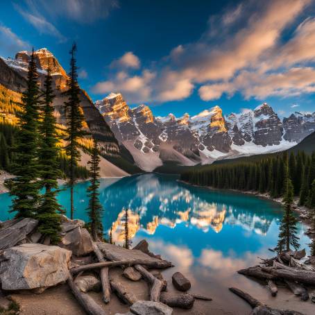 Stunning Moraine Lake in Banff National Park Emerald Waters and Majestic Mountain Views