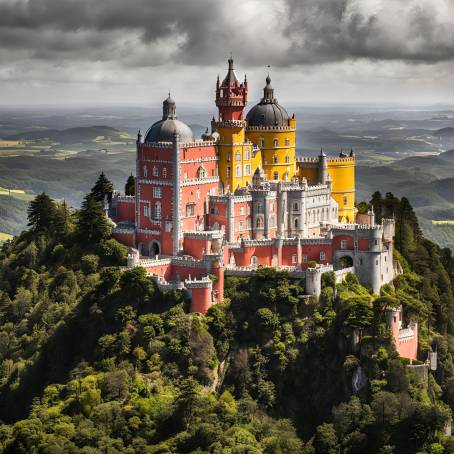 Stunning National Palace of Pena in Sintra, Portugal