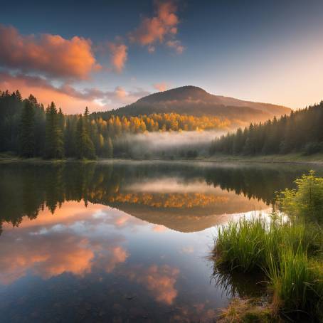 Stunning Sunrise at Polands Famous Mountain Pond