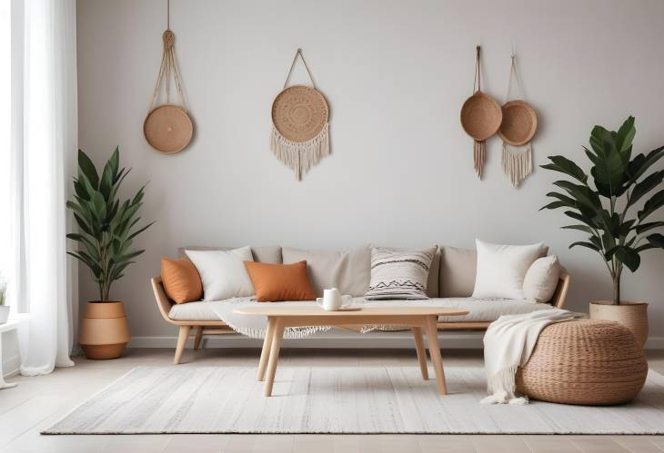 Stylish Scandinavian Boho Interior Minimalist Furniture and Home Staging for a Chic Home