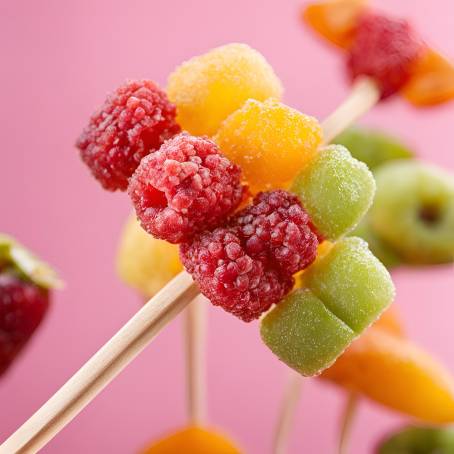 Sugar Coated Fruit on a Stick Crispy, Sweet, and Fun