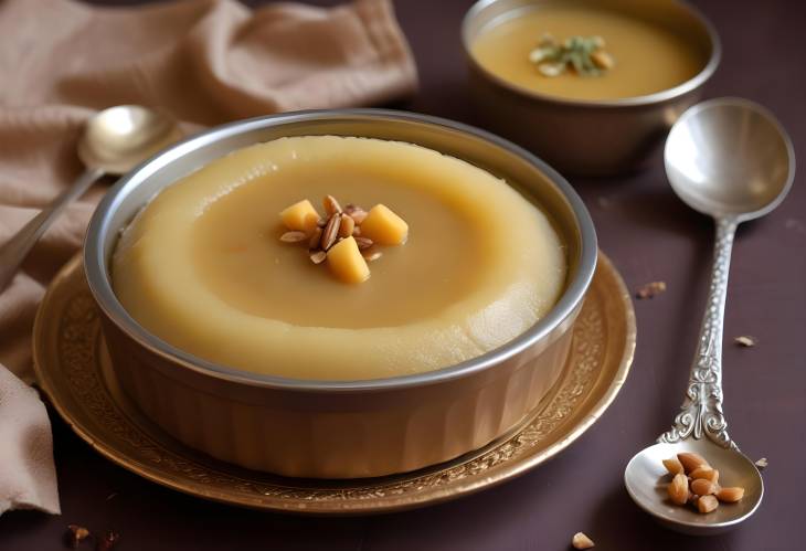 Suji Ka Halwa Traditional Semolina Pudding with Ghee, Sugar, and Cardamom for Classic Indian Desert