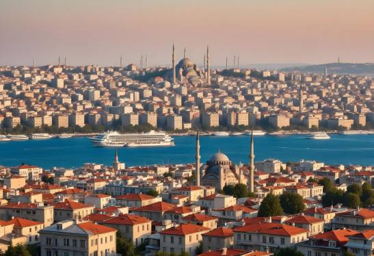 Summer Serenity Istanbul Cityscape Under the Sun