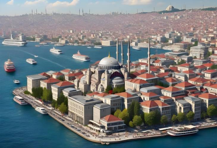 Summers Embrace Istanbul Cityscape in Full Bloom