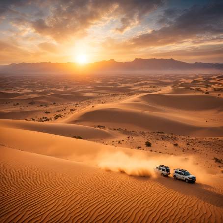 Sunrise Expedition in Sahara Exploring Africa Stone Desert and Mountain Hills