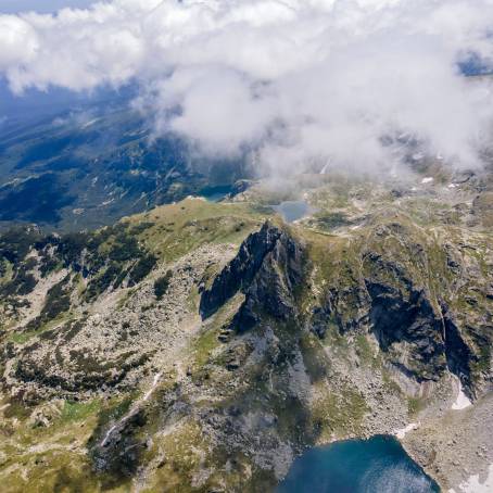 Sunrise Over Seven Rila Lakes Aerial Views of Bulgaria Beauty