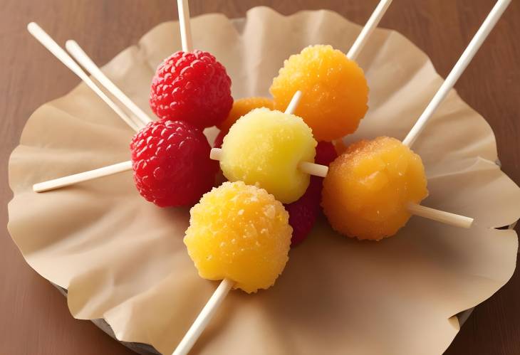 Sweet and Crispy Sugar Coated Fruit on a Stick A Delicious Snack Option