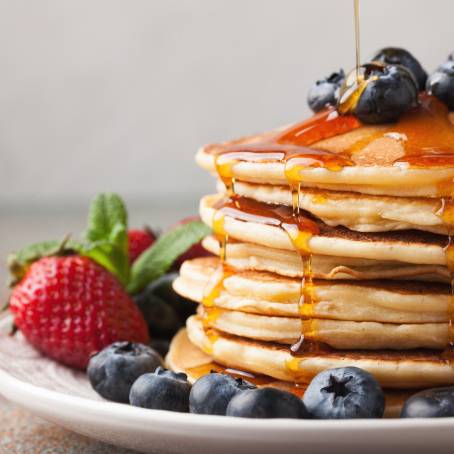 Sweet and Fluffy Pancakes with Honey