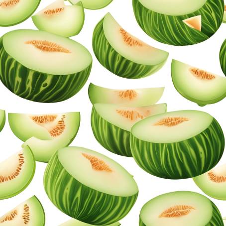 Sweet Honeydew Melon from Japan Juicy Freshness on White Background