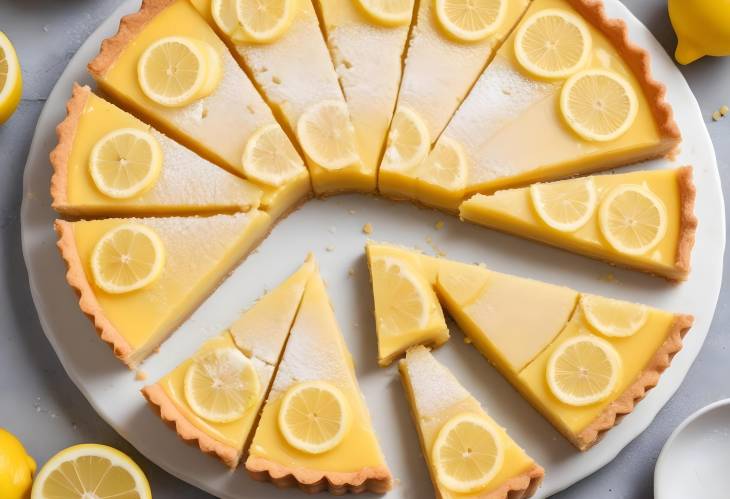 Sweet Lemon Tart with Perfectly Cut Citrus Slices