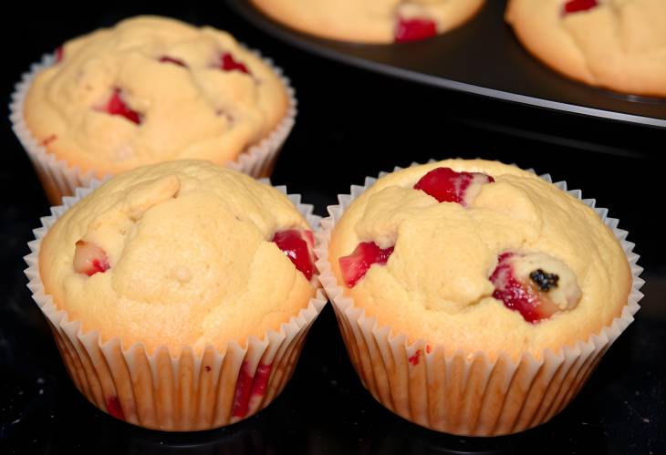 Sweet Muffins with Fruit or Nuts, Soft and Fluffy Baked Goods for Any Occasion