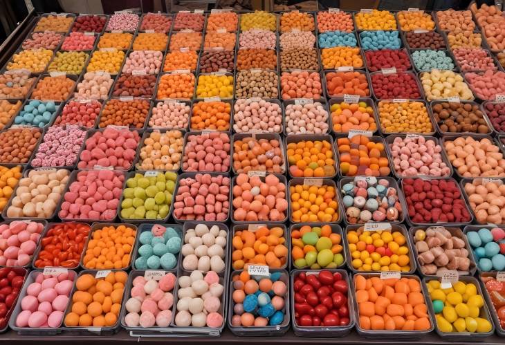 Sweet Selection at Barcelona Market A Colorful Assortment of Candies