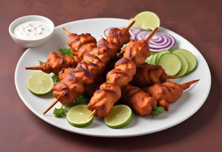 Tandoori Chicken Sticks  Authentic Indian Skewered Chicken with Yogurt and Spice Marinade