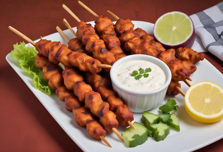 Tandoori Chicken Sticks  Yogurt Marinated, Spiced, and Grilled to Smoky Perfection