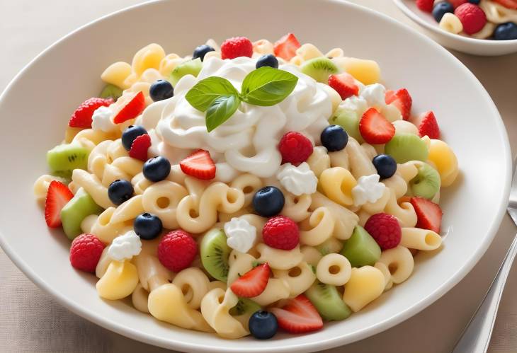 Tasty Frogeye Salad Sweet Pasta Salad with Acini di Pepe, Fruit, and Creamy Whipped Topping