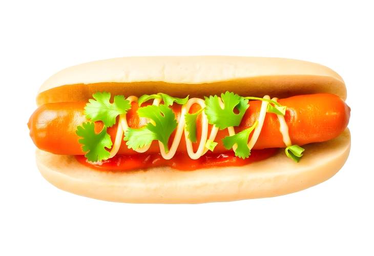 Tasty Hot Dog Perfectly Assembled