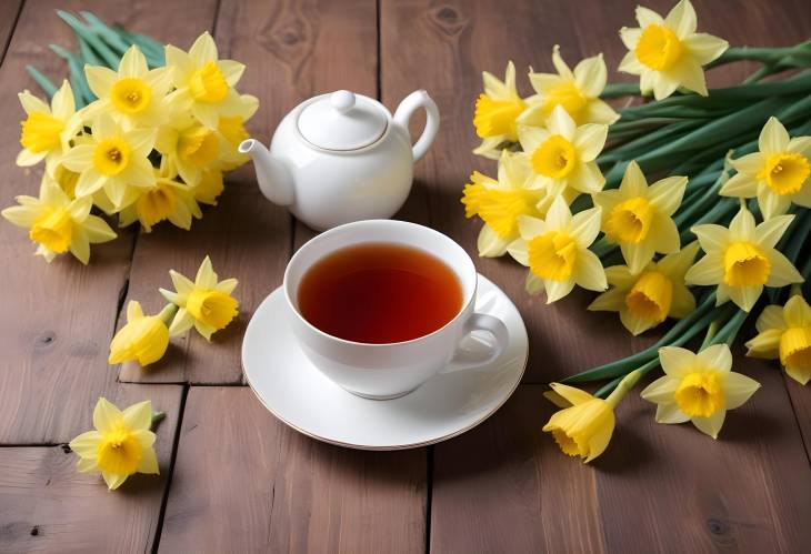 Tea and Daffodils A Beautiful Harmony of Nature