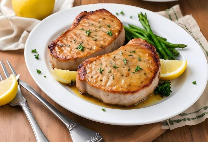 Tender Baked Garlic Lemon Pork Chops Aromatic and Delicious Flavor