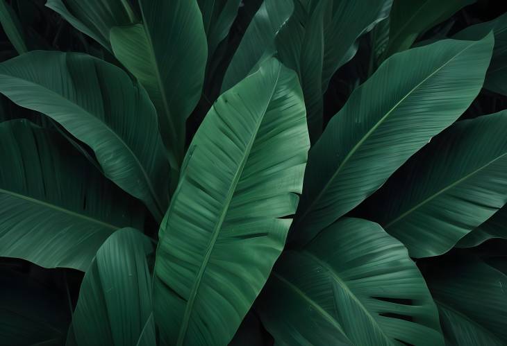 Textured Dark Green Leaf for Design and Wallpaper