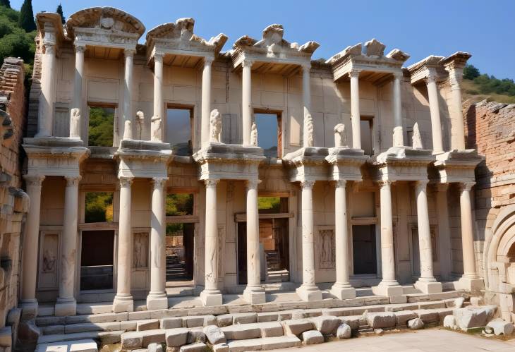 The Celsus Library in Ephesus  A Marvel of Ancient Roman Engineering in Selcuk