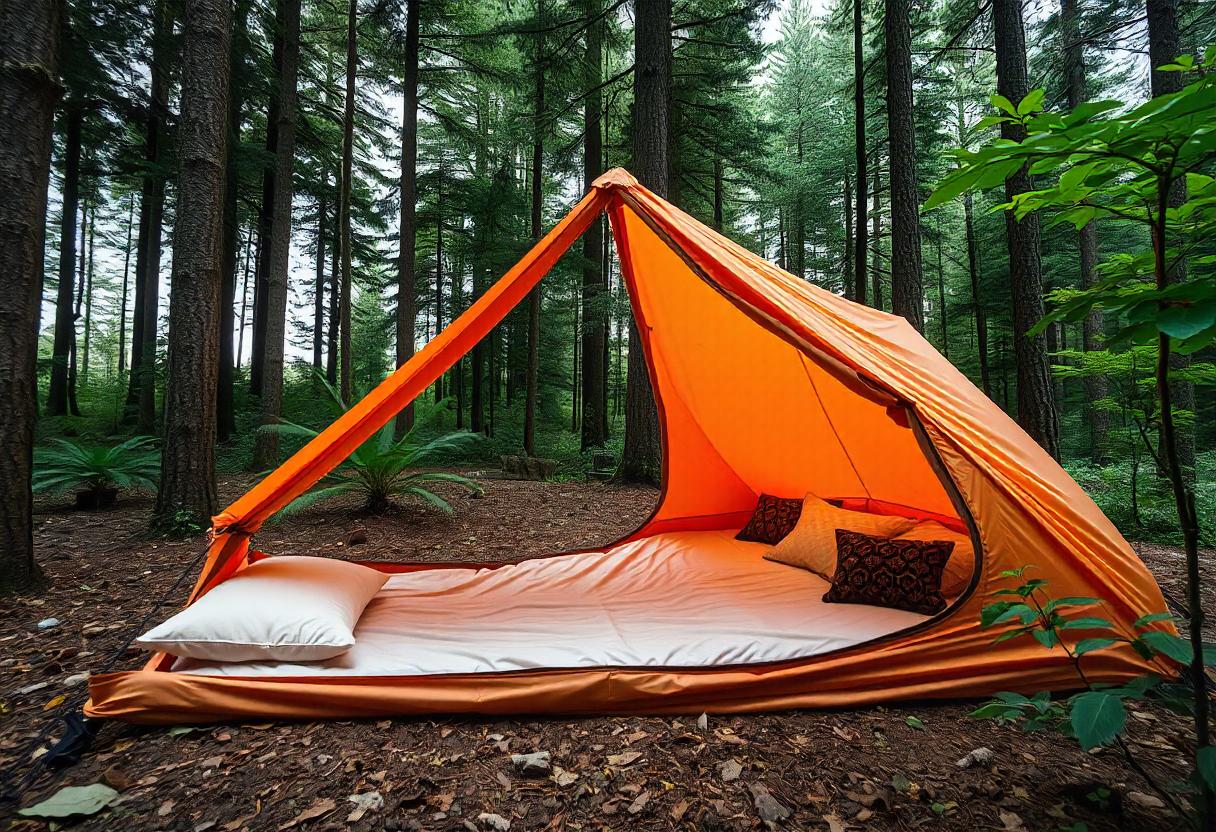 The Cozy Orange Tent Experience in Nature