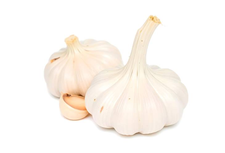 The Essence of Garlic Cloves Isolated