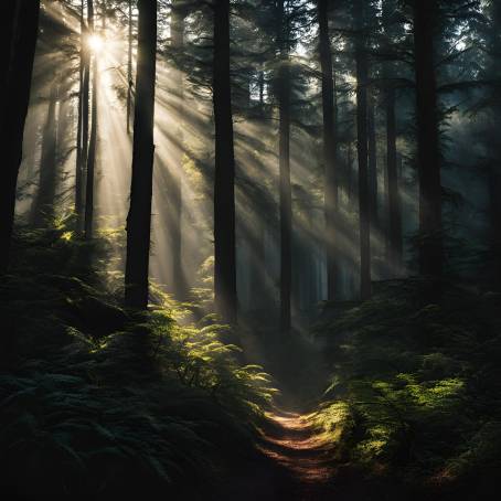 The Forest Canopy Dancing with Light