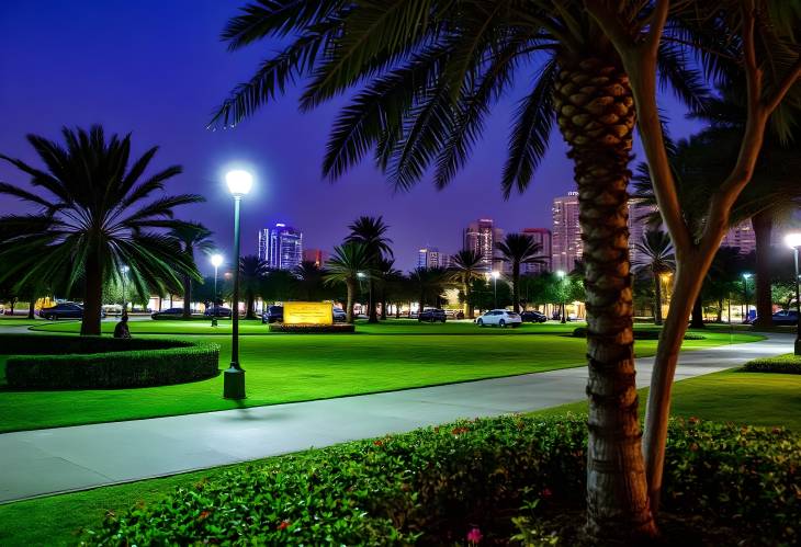 The Magic of Dammam Park at Dusk