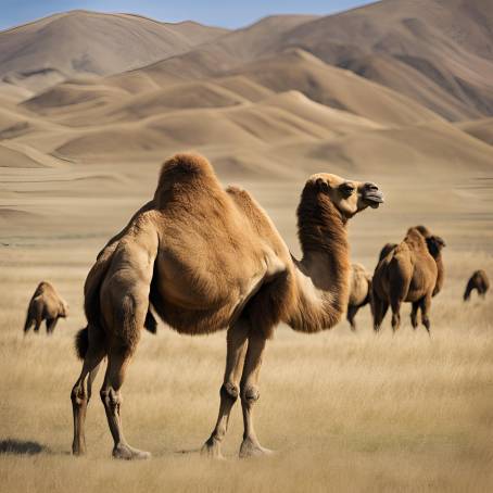 The Mighty Bactrian Camel Native of Mongolia with Two Humps for Survival