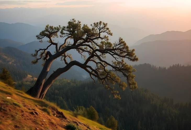 The Old Tree A Symbol of Strength on the Mountain