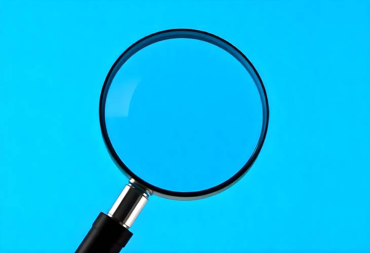 The Power of Perspective Magnifier on a Bright Blue Background