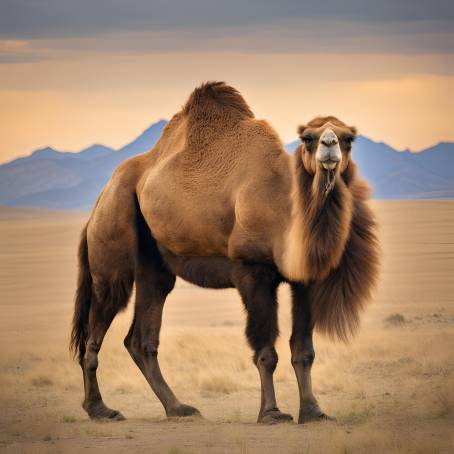 The Two Humped Bactrian Camel Symbol of Mongolia Steppes and Desert Survival