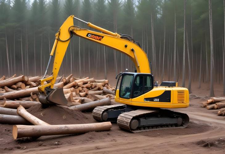 Timber Crane and Excavator Grapple for Forest Clearing Backhoe with Forest Clamp and Hydraulic Gra