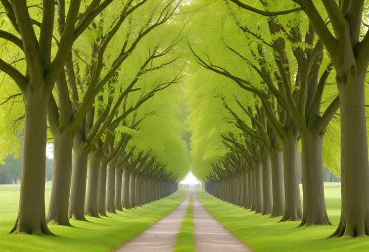 Title 4 Lime Tree Tunnel in Spring at Hundisburg Castle Park