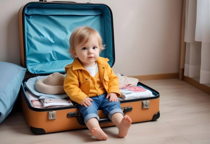 Toddlers Vacation Anticipation Suitcase Ready for Post Quarantine