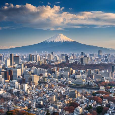 Tokyo and Mount Fuji A Majestic Japanese Skyline